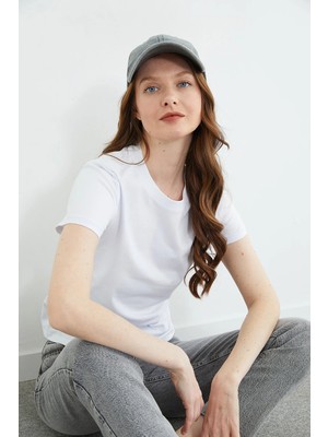 FullaModa Basic Bisiklet Yaka Tişört