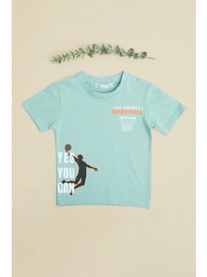 FullaModa My Foverıte Basketball Baskılı Erkek Çocuk Tişört