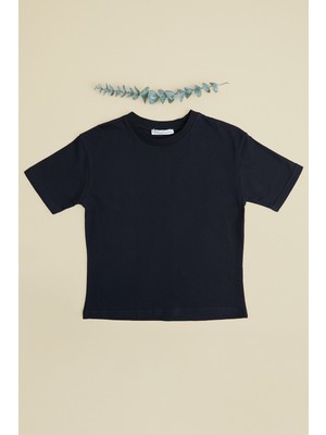 FullaModa Arkası Yazı Baskılı Oversize Erkek Çocuk Tişört