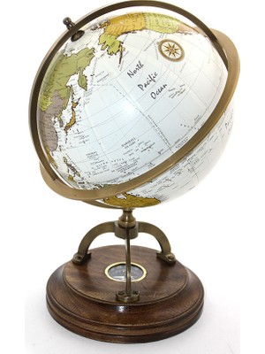 Değirmen Grup Pirinç Pusulalı Dünya Küre