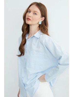 FullaModa Basic Çift Cepli Gömlek