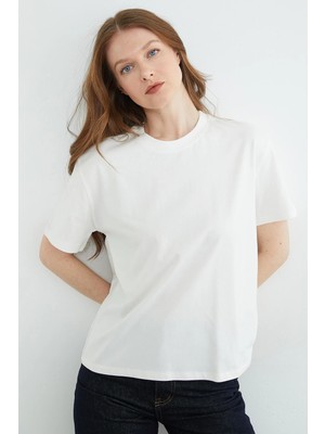 FullaModa Basic Bisiklet Yaka Tişört