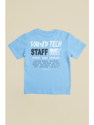 FullaModa Beat Fest Baskılı Erkek Çocuk Tişört