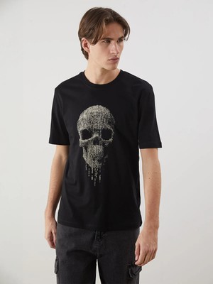 Lc Waikiki Yeni Sezon Bisiklet Yaka Baskılı Erkek Tişört