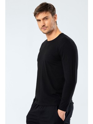 Cacharel Erkek Uzun Kollu T-Shirt 1333/SIYAH