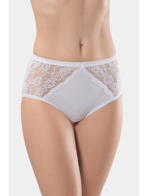 Türen Kadın Likralı Dantelli Külot (2'li Paket) 282/BEYAZ