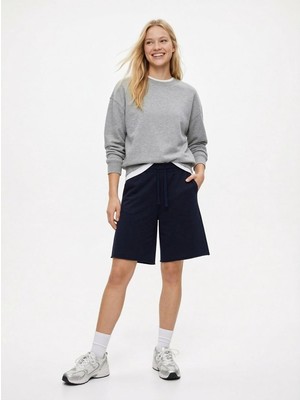 LTB Rahat Kesim Kısa Esnek Örme Lacivert Şort