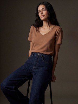 LTB V Yaka Basic Lacivert T-Shırt