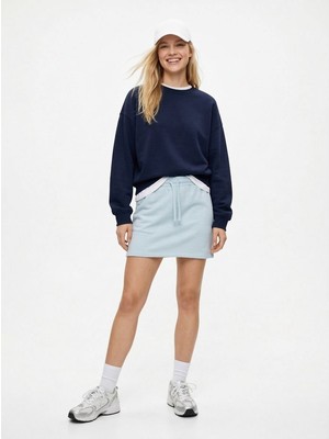 LTB Rahat Kesim Kısa Esnek Örme Karışık Etek