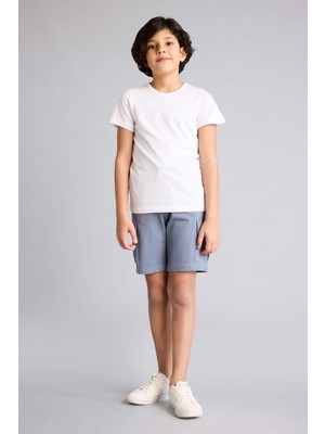 DeFacto Regular Fit Sweatshirt Kumaşı Şort Erkek Çocuk B5868A826SM