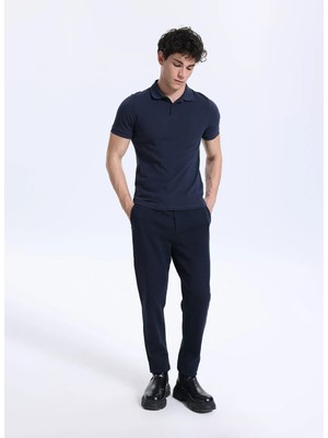 Ted Baker Lastikli Bel Rahat Lacivert Erkek Eşofman Altı TBMRTR1101