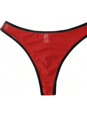 Colezium Erkek Biyeli Kırmızı Transparan Brazillian Slip