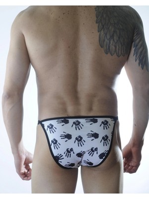 Colezium Erkek Metalli El Desenli Slip Çamaşır