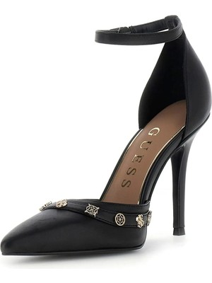 Guess %90 Koyun Derisi, %10 Poliüretan Siyah Kadın Topuklu Ayakkabı FLPNAALEA08