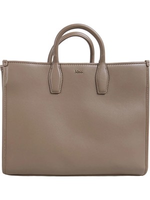 Boss %60 Polyester, %40 Poliüretan Açık Kahve Kadın Tote Çanta Sandy Med Tote