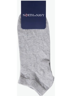 North Of Navy Gri Melanj Erkek Patik Çorap MHL006