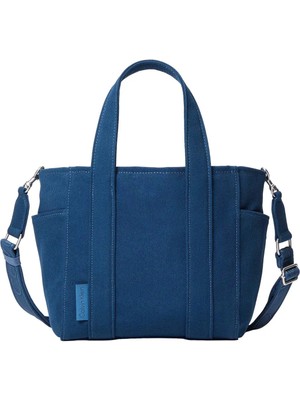 Calvin Klein %100 Pamuk Mavi Kadın Çapraz Çanta LV04F3384GCFA