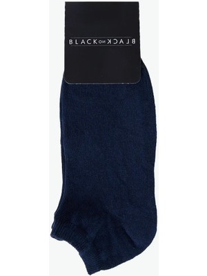 Black On Black Lacivert Kadın Patik Çorap MHL005