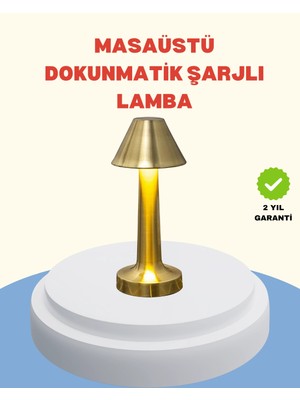 Beruflic Şarjlı Masa Lambası 3 Işık Modu Kademesiz Karartma Metal Gövde