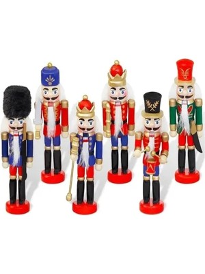 Derin Stok Kurşun Asker Ahşap Dekoratif Set 6'lı, 13 cm