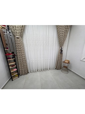Nivemes Home Nivemeshome Sedef Vizon 1/3 Pileli Tül Perde Apm
