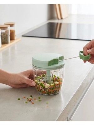 Store Mania Ieg™ Ipli Manuel Sebze Doğrayıcı 5 Bıçaklı Pratik Mutfak Rondosu