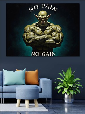 Karizma Tablo Acı Yoksa Kazanç Yok Motivasyonu Dekoratif Kanvas - Mdf Ahşap Tablo