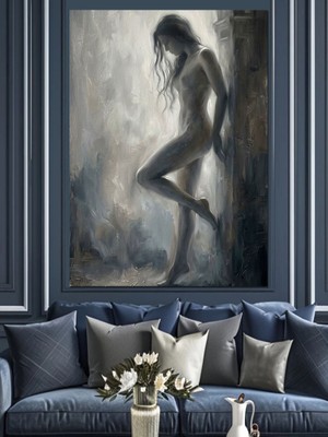 Karizma Tablo Soyut Kadın Silüeti Dekoratif Kanvas - Mdf Ahşap Tablo