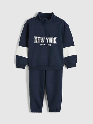 LC Waikiki Nyc Baskılı Erkek Çocuk Eşofman Takımı  (S6)