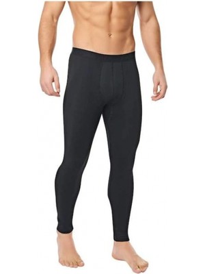 Marsilyan Erkek Içi Pamuklu Termal Pijama Tayt Içlik Siyah