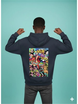 Lenithra Pop Art Coca Cola Sırt Baskılı Unisex Oversize Hoodie