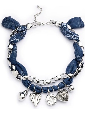 Twist KARMA FİGÜRLÜ KUMAŞ MIX KOLYE  TS1260051114122