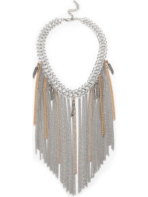 Twist Sallantılı Zincirli Çift Renkli Kolye TS1260051108122