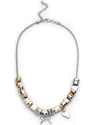 Twist KALPLİ VE FİYONKLU ÇİFT RENKLİ KOLYE TS1260051109122