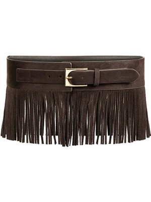 Twist Kontrast Dokulu Püsküllü Kemer TS1260053055074