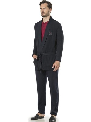 Pierre Cardin 5595 5'li Röpteşambır Pijama Seti Lacivert