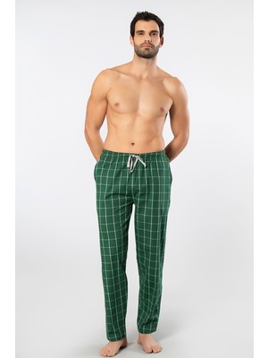 Cacharel Erkek Dokuma Pijama Tek Alt 2240/YEŞIL 4