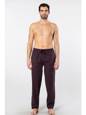 Cacharel Erkek Dokuma Pijama Tek Alt 2240/BORDO 1