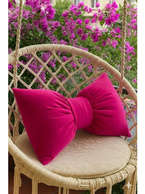 Hobizer Tekstil Dekoratif Fiyonk Puf Yastık 50X40 cm