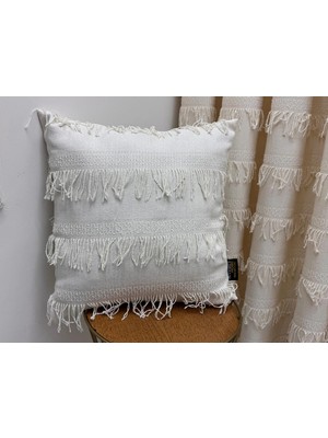 Nivemes Home Nivemeshome Arven 45X45 Ekru Kırlent Kılıfı