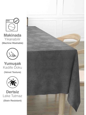 Ayzen Home Kadıfe Dokulu Masa Örtüsü Arvin Serisi