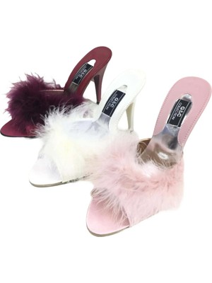 GC Terlikler Gc Tüy Aksesuarlı Platform Kadın Terliği GC225