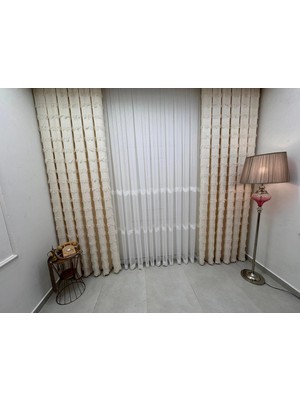Nivemes Home Nivemeshome Arven Ekru 1/3 Pileli Fon Perde Apm