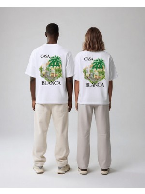Azura Club Casablanca Baskılı Unisex T-Shirt