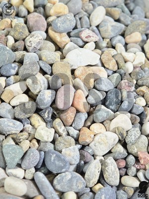 Sosc Natural Sosc Doğal Nazilli Dere Çakıl Taşı, Tamburlanmış Dekoratif Taş, 1-2 Cm, 3 Kg, Saksı Dibi, Akvaryum ve Bahçe Düzenleme Için