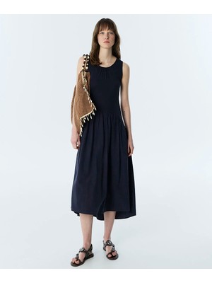 Twist Kumaş Mıx Büzgülü Elbise TS1260002389015