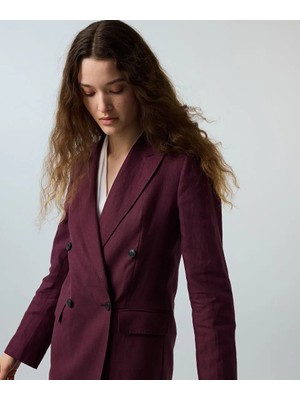 İpekyol Kruvaze Keten Blazer IS1260106028008