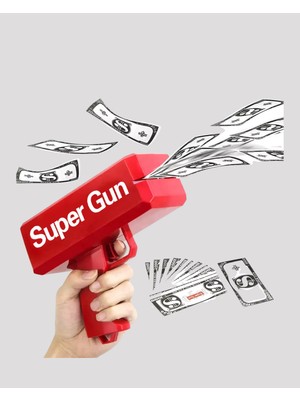 Maxdora Dolar Boyutunda Kâğıt Atışı Yapan Pil ile Çalışan Oyuncak Tabanca - MX002U-7JSD59