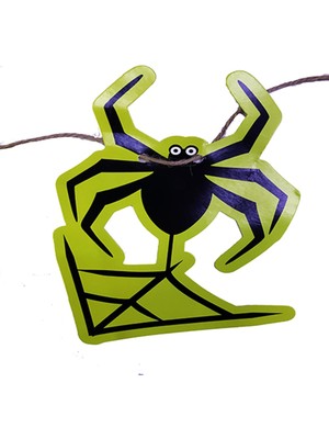 Mustran Örümcek Şekilli Asmalı Halloween Flama Banner Afiş 2 Metre