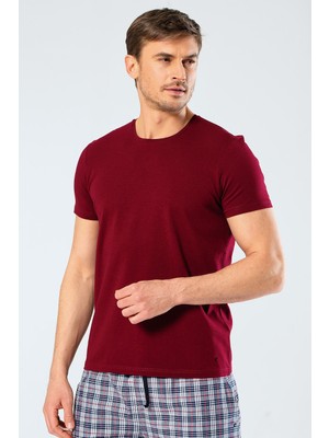 Cacharel Erkek Bisiklet Yaka Likrali T-Shirt